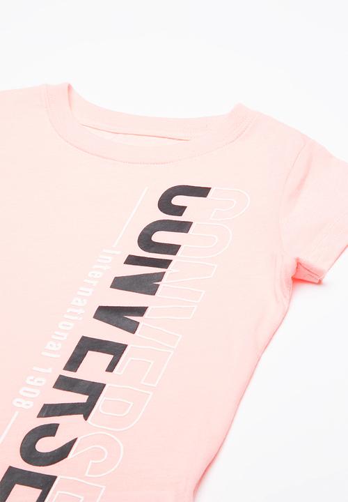 Converse - Vertical split tee - pink 