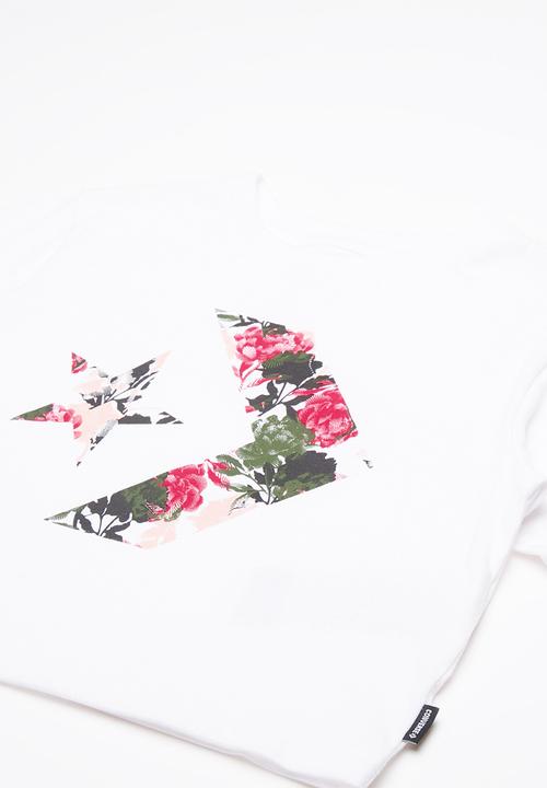 Converse - Print fill star chev tee - white