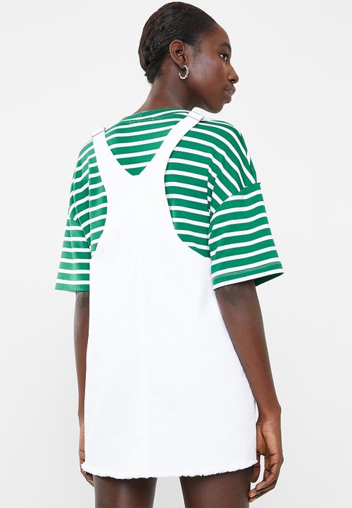 Superbalist - Boxy tee - green & white