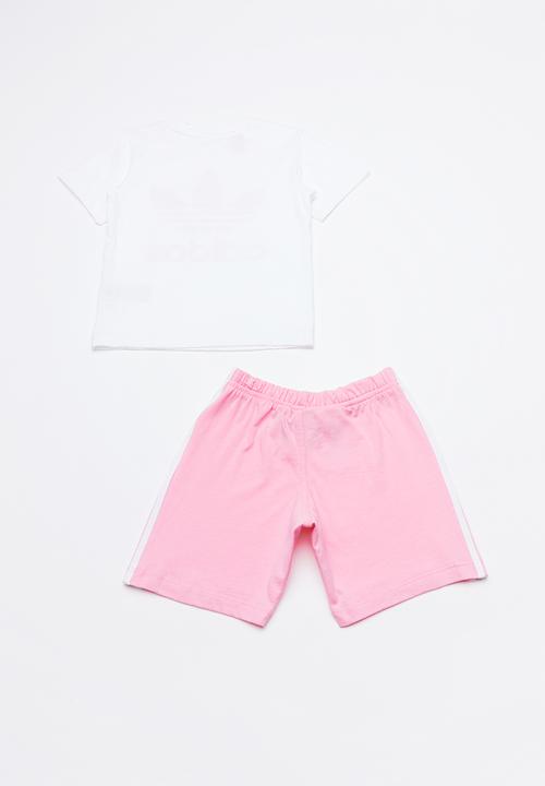 adidas Originals - I short tee set - pink & white