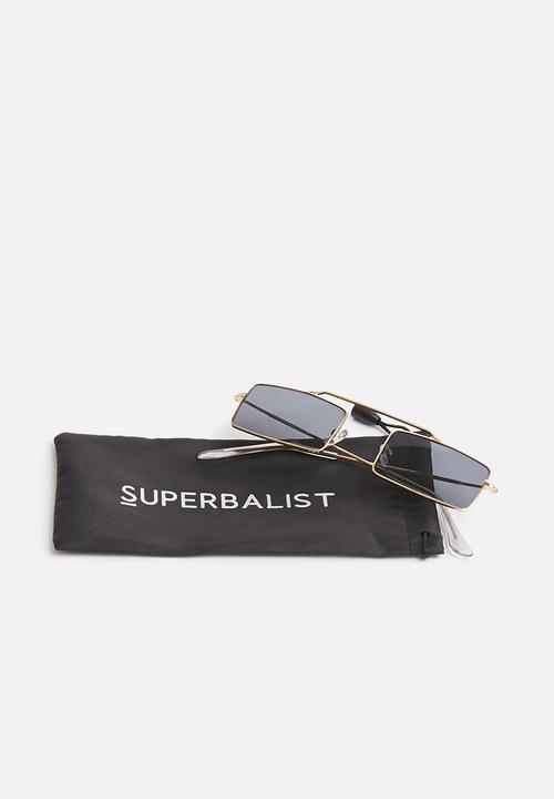 Superbalist - Ian rectangular sunglasses - gold & black