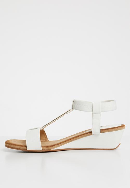 Butterfly Feet - Faye wedge heel - white