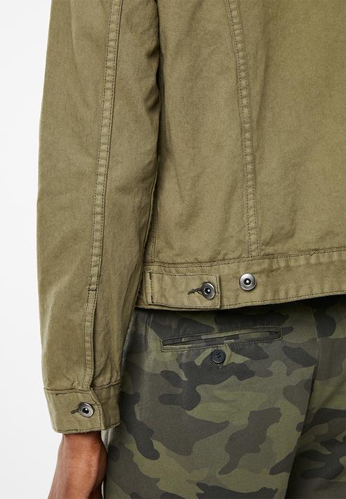 Superbalist - Colour Slim Denim Trucker Jacket - green