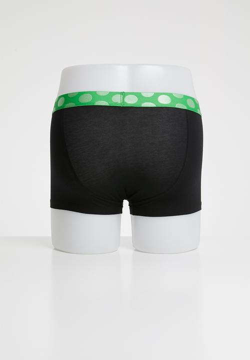 Happy Socks - Contrast trunk 3 pack - black