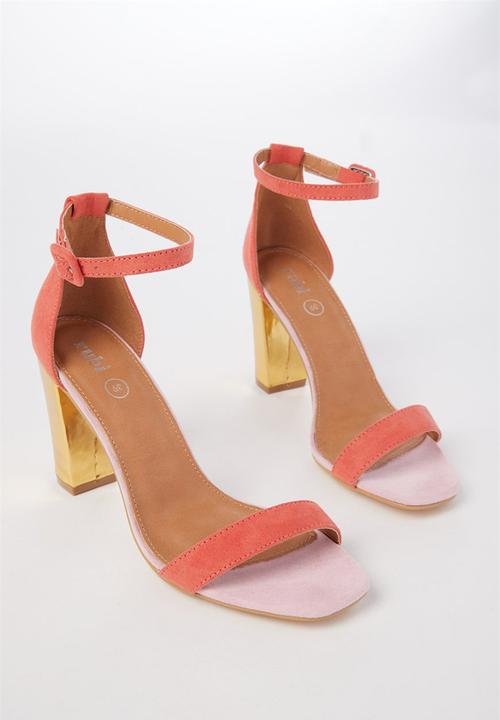 Cotton On - San serena square toe heel - peach 