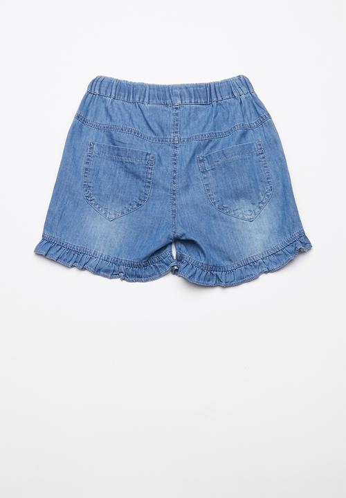 Pop Candy - Printed denim shorts - blue
