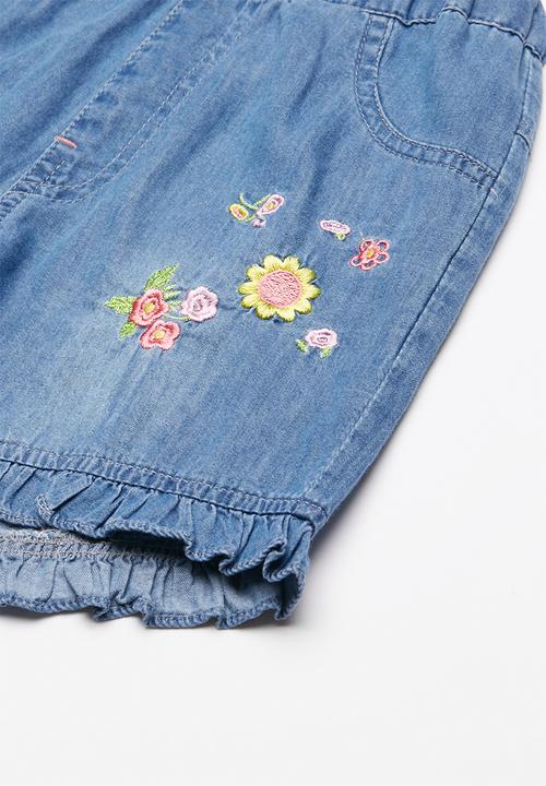 Pop Candy - Printed denim shorts - blue