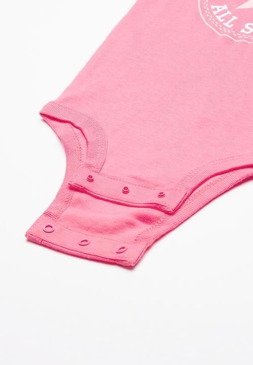 Converse - Star chevron infant set - pink & white 