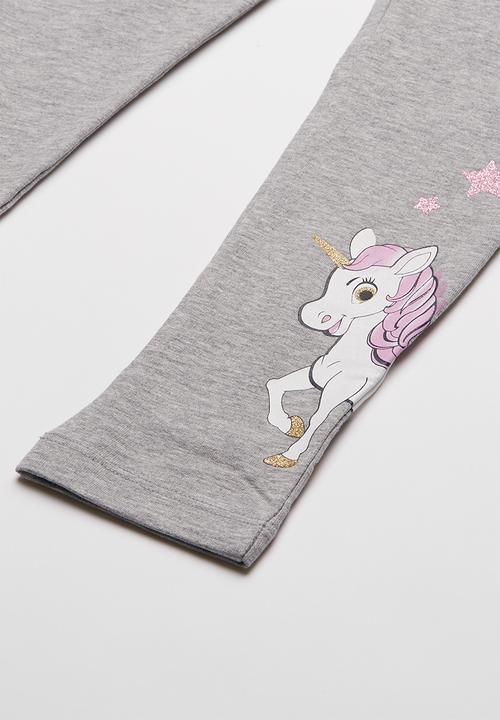 Name It - Pony long sweat pants - grey 