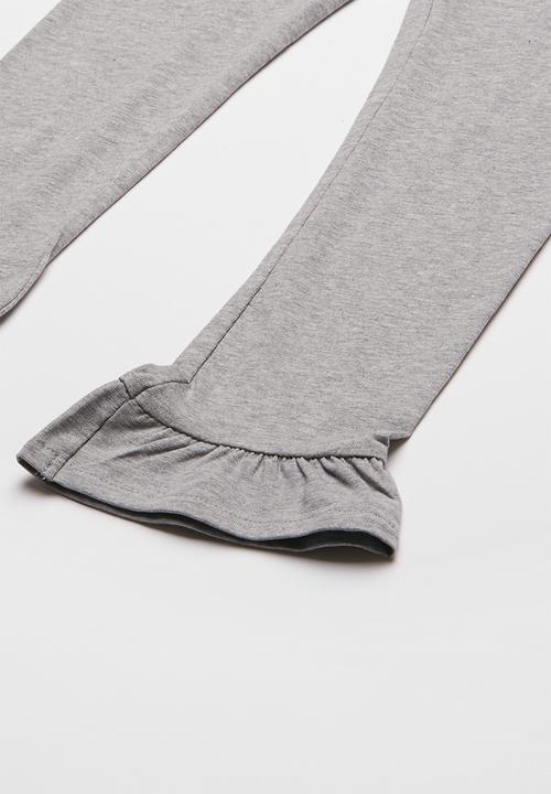 Name It - Frill bottom leggings - grey