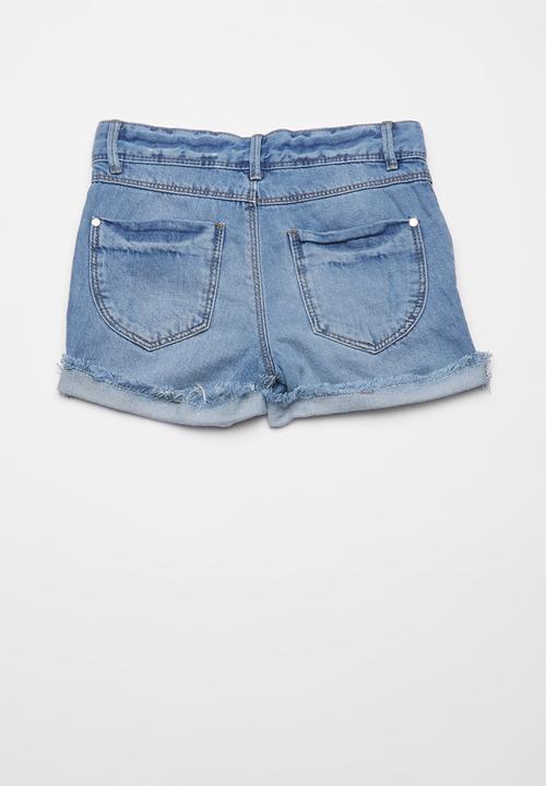 Name It - Rose tala denim shorts - blue 