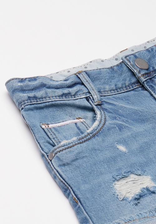Name It - Rose tala denim shorts - blue 