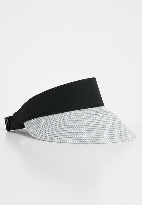 Superbalist - Straw visor hat - white & blue 
