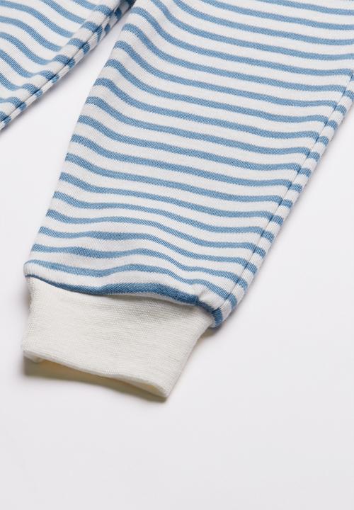 Baby Corner - Fly printed pyjama set - blue & white 