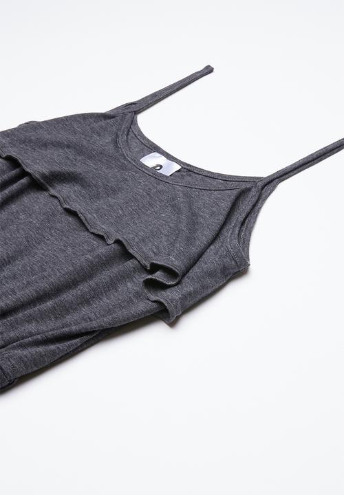 Rebel Republic - Jumpsuit with frill detail - grey 