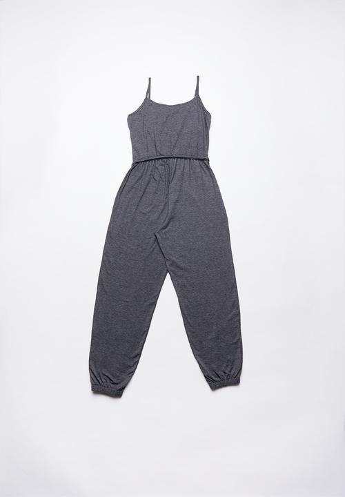 Rebel Republic - Jumpsuit with frill detail - grey 