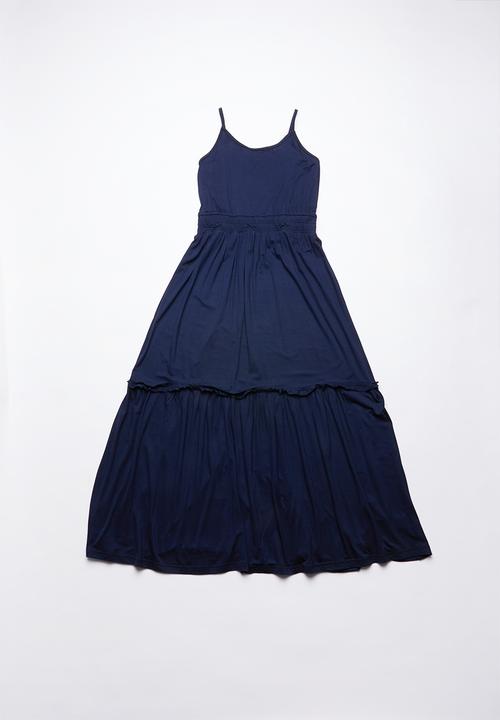 Rebel Republic - Maxi frill dress - navy