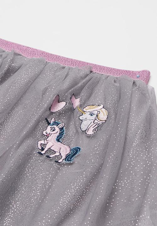 Name It - Pony doris tulle skirt - silver & grey