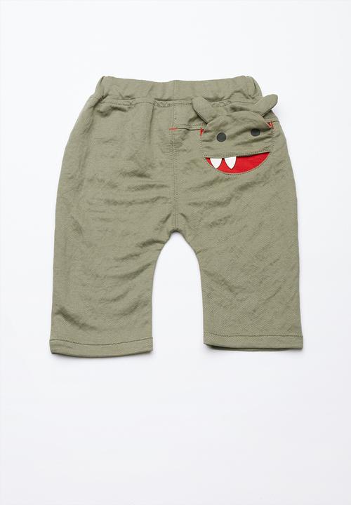 Pop Candy - Basic joggers with side character - pale grey