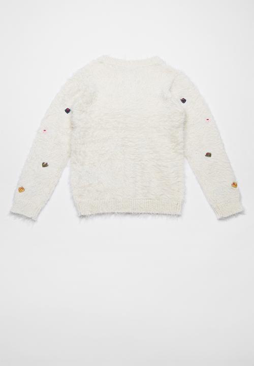 Name It - Latine long sleeve knit cardigan - white