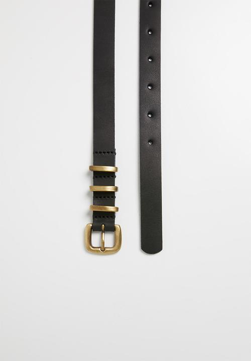 Superbalist - Rachel 2 pack leather belts- brown & black