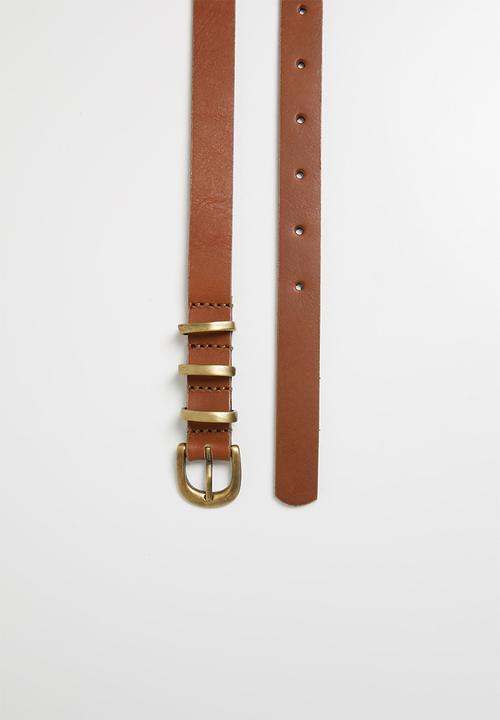 Superbalist - Rachel 2 pack leather belts- brown & black