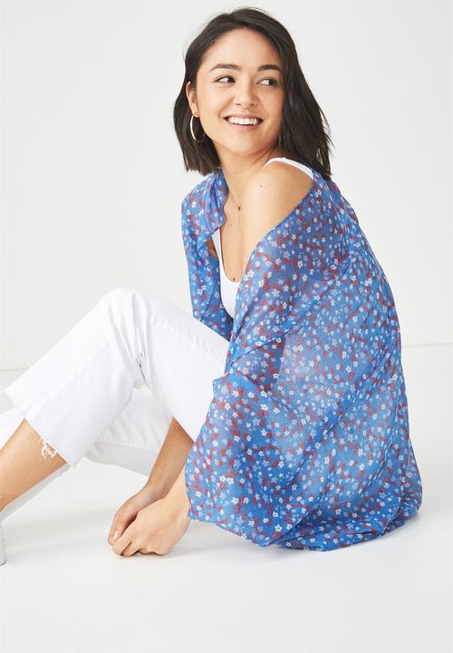 Cotton On - Trixy cocoon kimono - blue