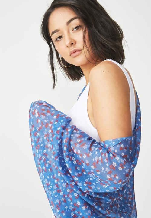 Cotton On - Trixy cocoon kimono - blue