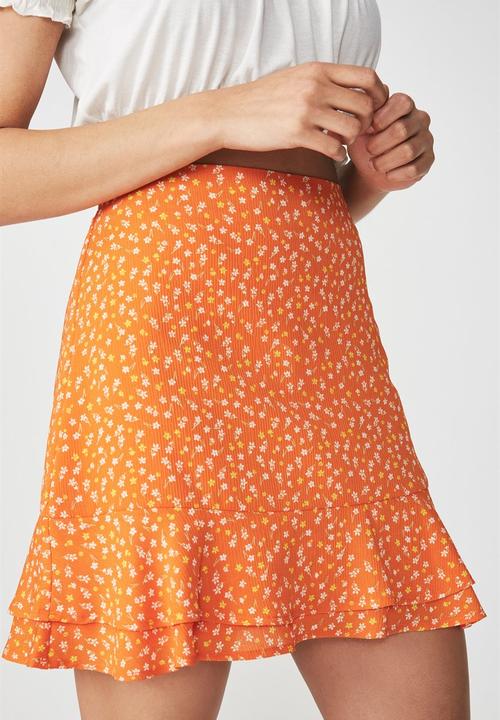Cotton On - Woven alana mini skirt - orange