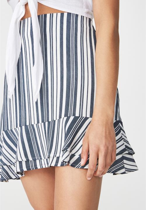 Cotton On - Woven alana mini skirt - blue & white 