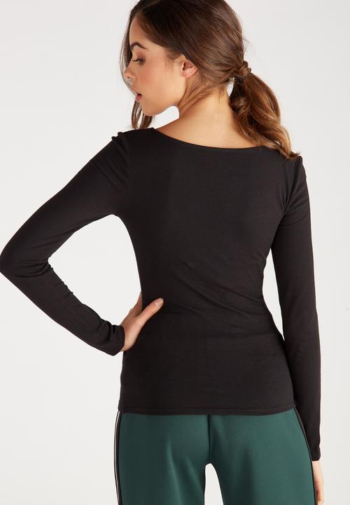 Supré  - Long sleeve round neck top - black
