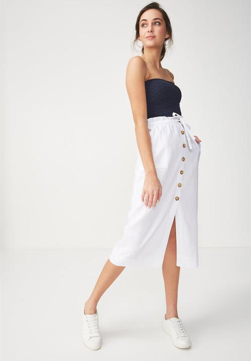 Cotton On - Siobhan seam free jacquard tube top - navy