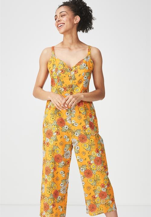 Cotton On - Woven toni strappy jumpsuit - orange