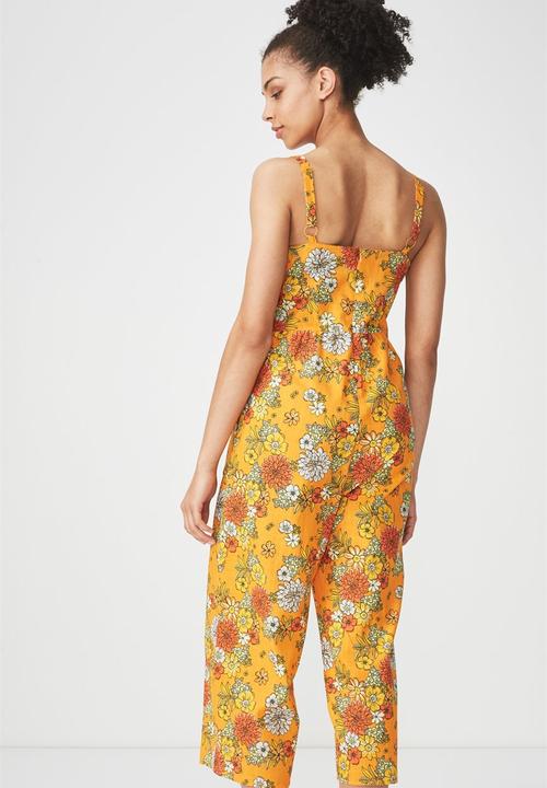 Cotton On - Woven toni strappy jumpsuit - orange