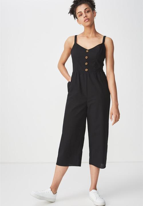 cotton jumpsuit black