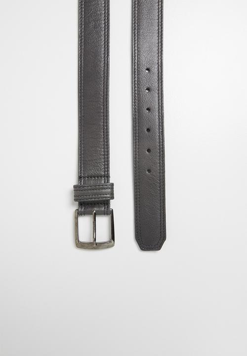 Superbalist - Ross leather belt - grey