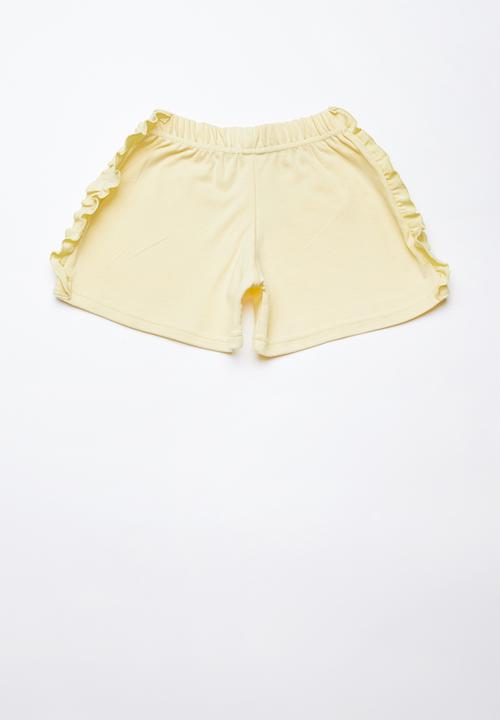 Superbalist - Summer sweat frill shorts - yellow