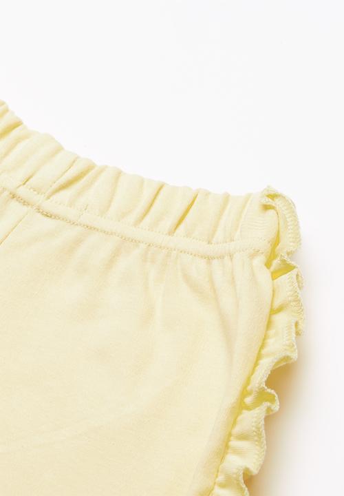 Superbalist - Summer sweat frill shorts - yellow