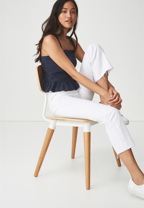 Cotton On - Sally peplum top - navy