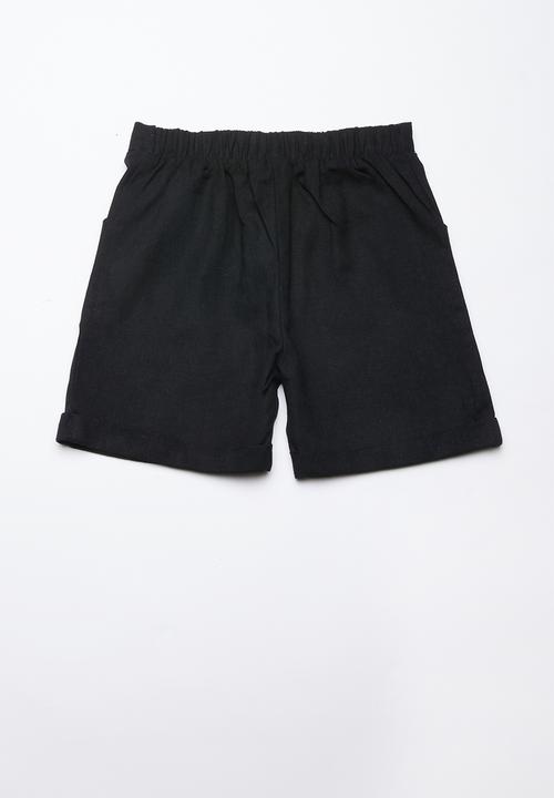 Superbalist - Linen tailored shorts - black