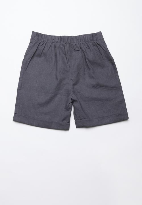 Superbalist - Linen tailored shorts - charcoal