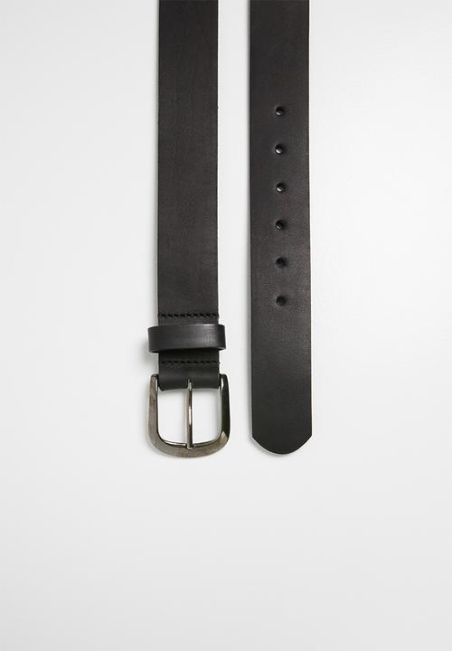 Superbalist - David leather belt - black