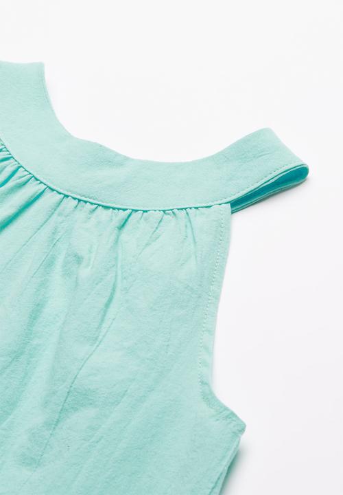 Superbalist - Smock top with bloomer shorts - turquoise and navy