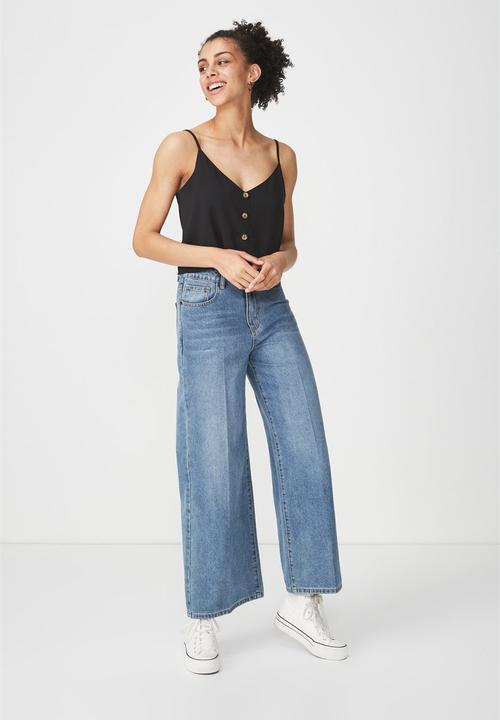 Cotton On - Grace button cami - black