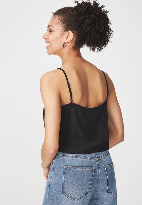 Cotton On - Grace button cami - black