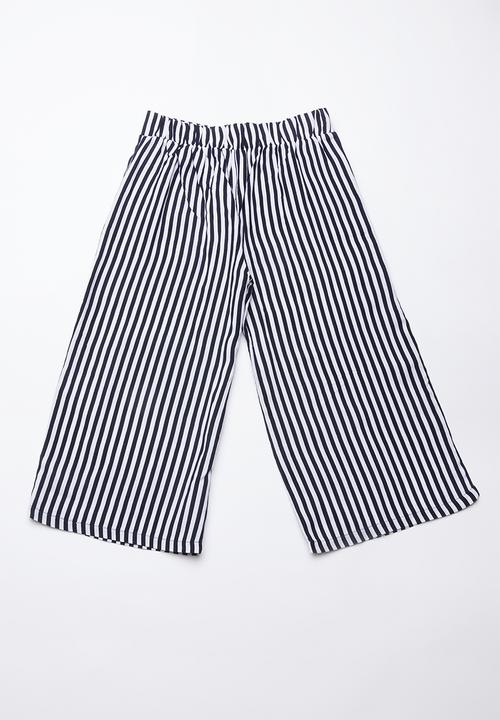 Superbalist - Woven culotte pants - black and white 