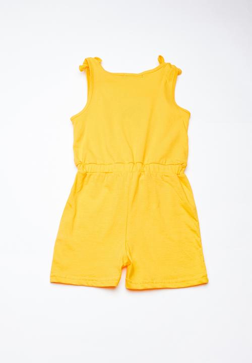 Superbalist - Sleeveless tunnel playsuit - yellow