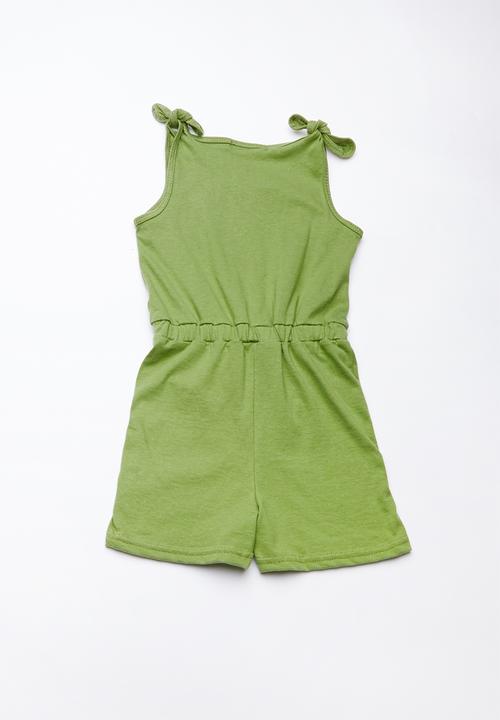 Superbalist - Sleeveless tunnel playsuit - green
