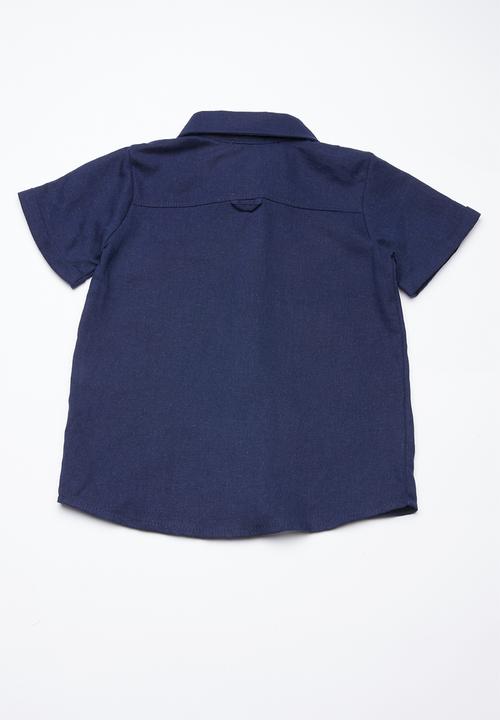 Superbalist - Boys linen shirt - navy