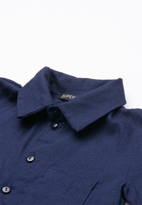 Superbalist - Boys linen shirt - navy